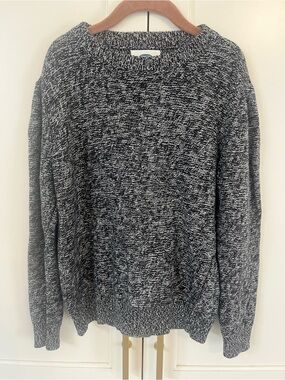 Boys Old Navy Black & White Marled Crewneck Sweater